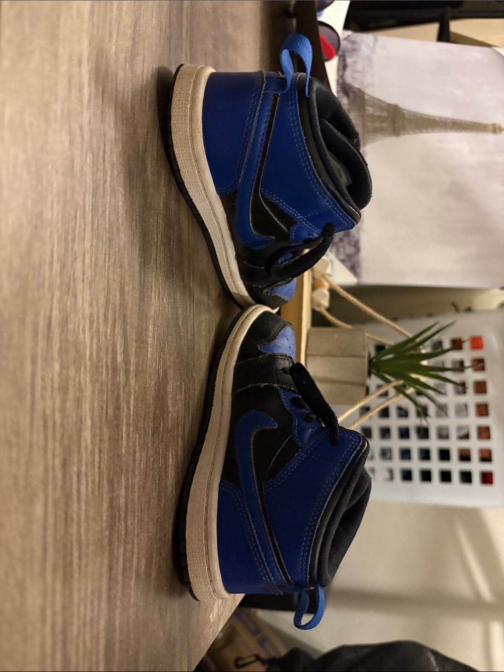 Nike Kids Royal Blue and Black High-Top Sneakers